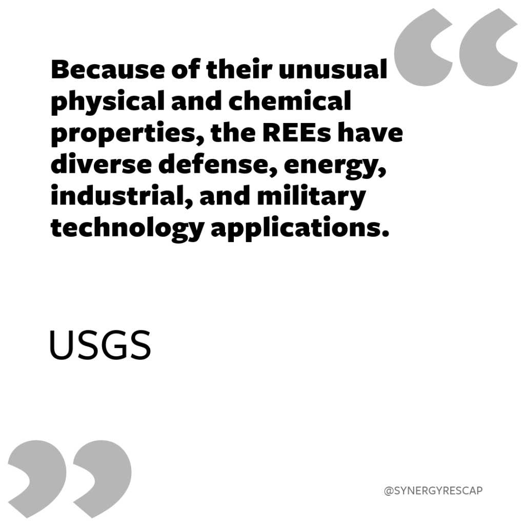 quote from USGS in relation to rare earths